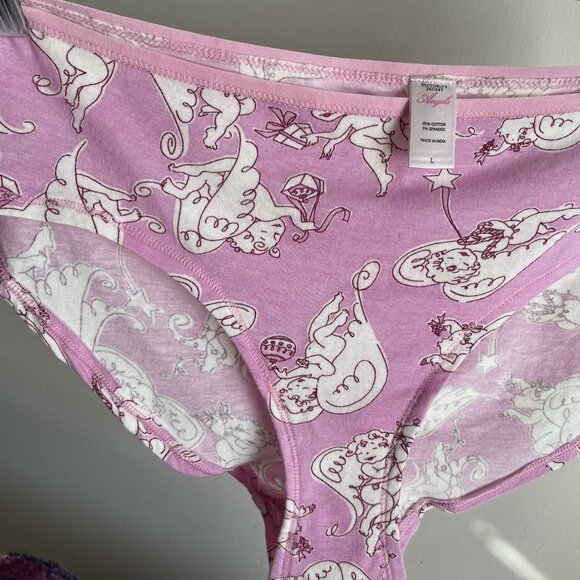 NWOT Retro 2007 Victoria's Secret Angels Ruched Back Panties Size L Pink Cotton - Picture 10 of 12